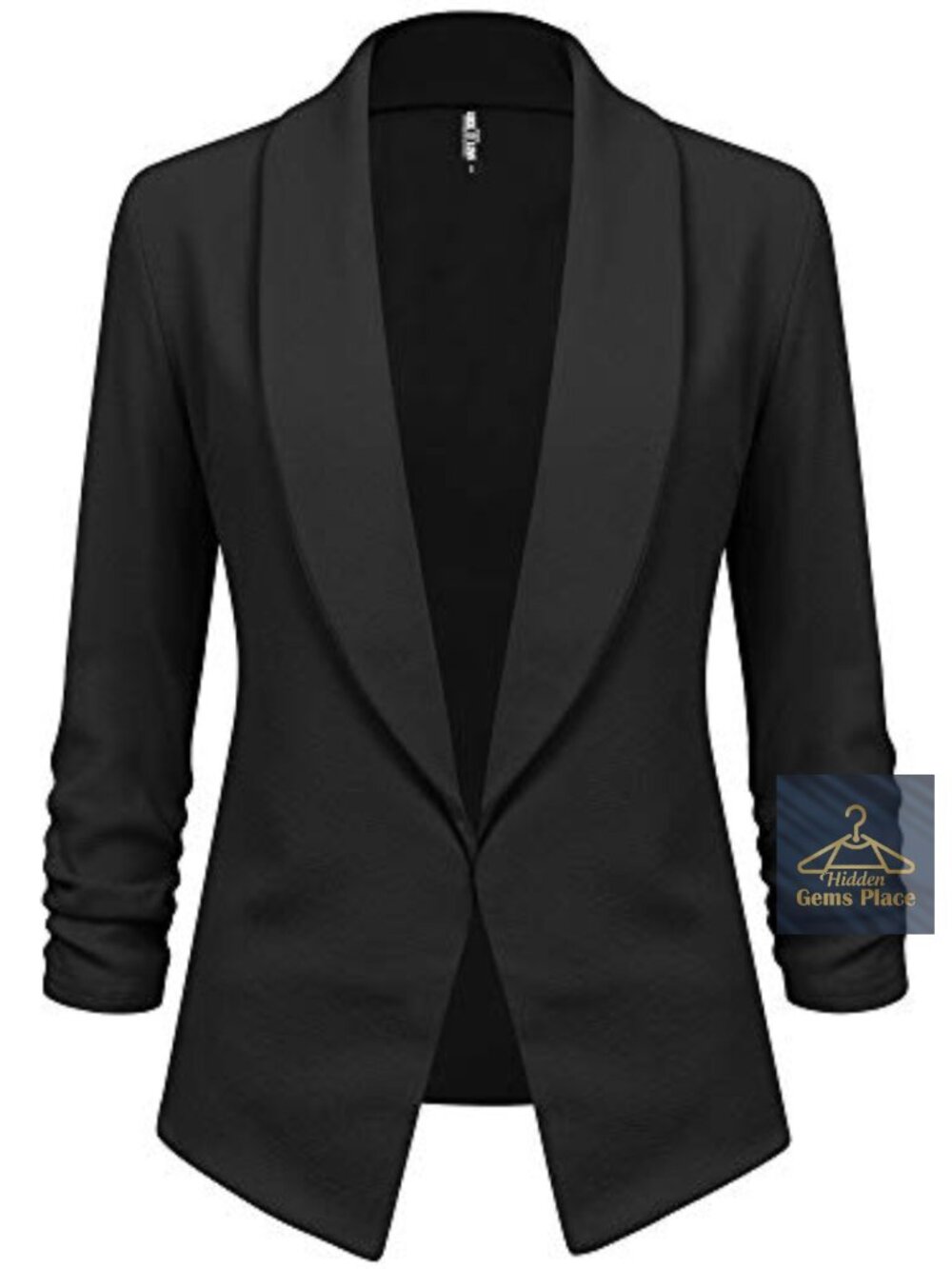 3/4 Sleeve Blazer Cardigan Open Front Suit Jacket Work Office Women's